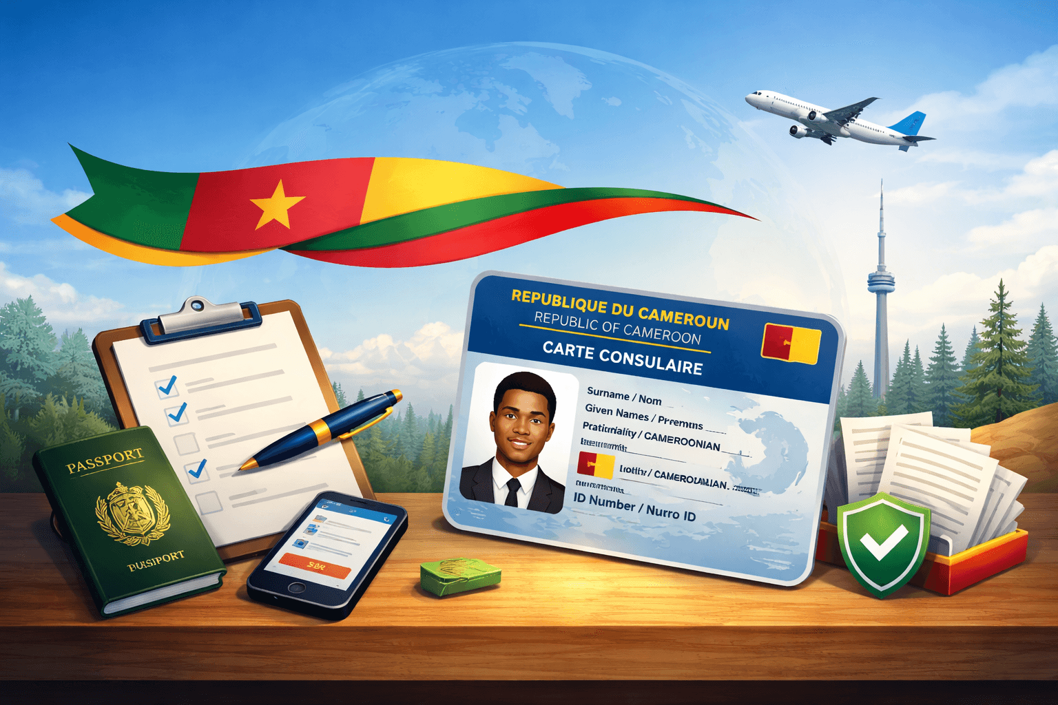 Consular card registration illustration