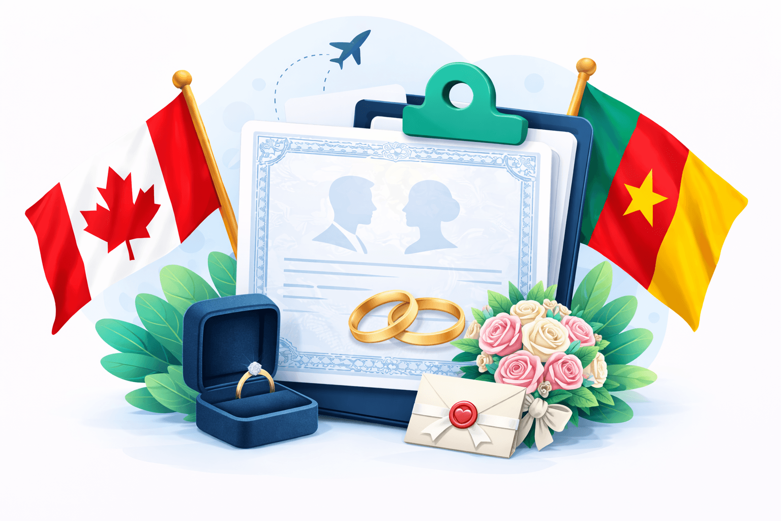 Marriage celebration illustration