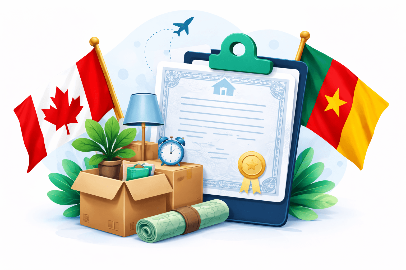 Moving certificate illustration