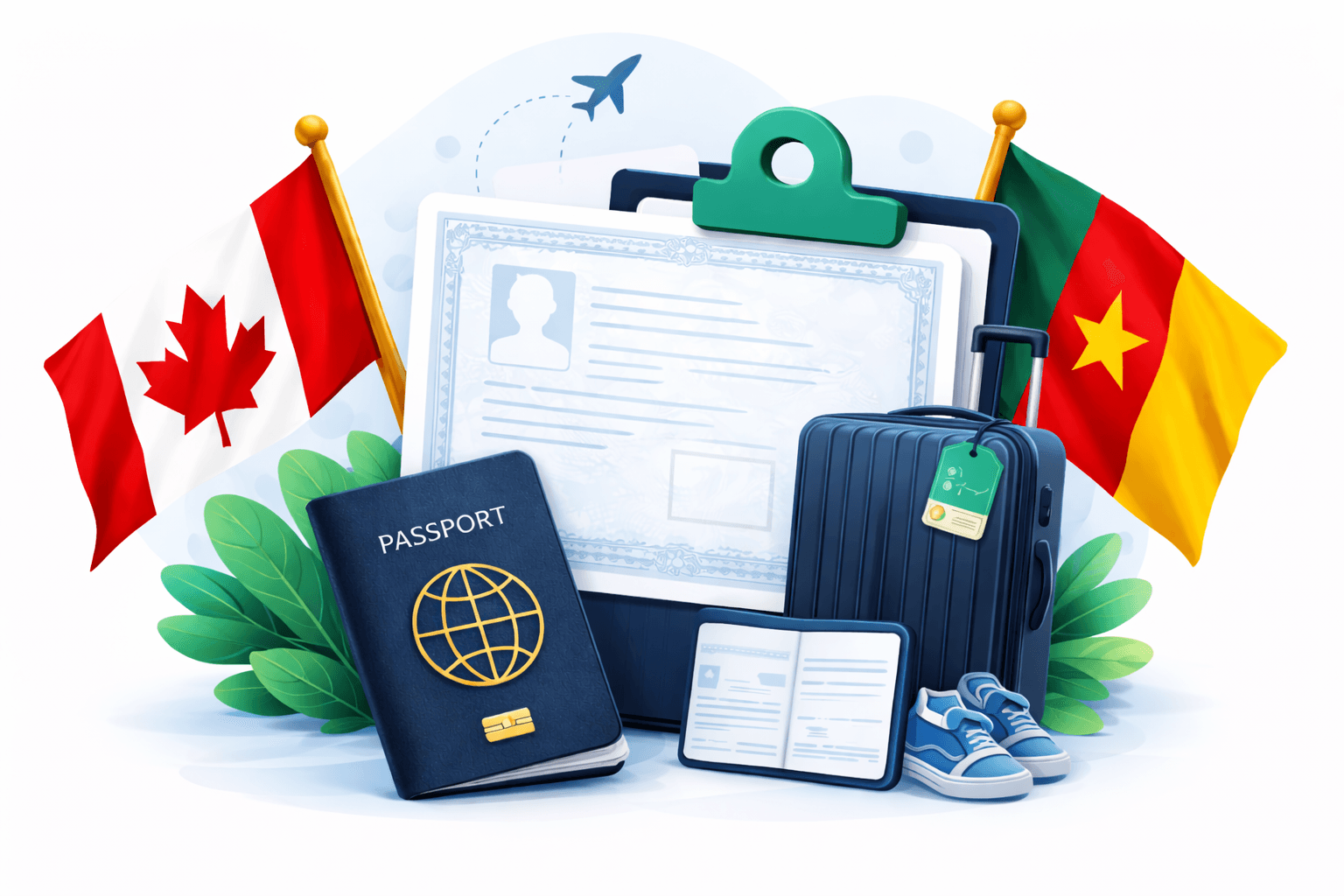 Travel certificate illustration